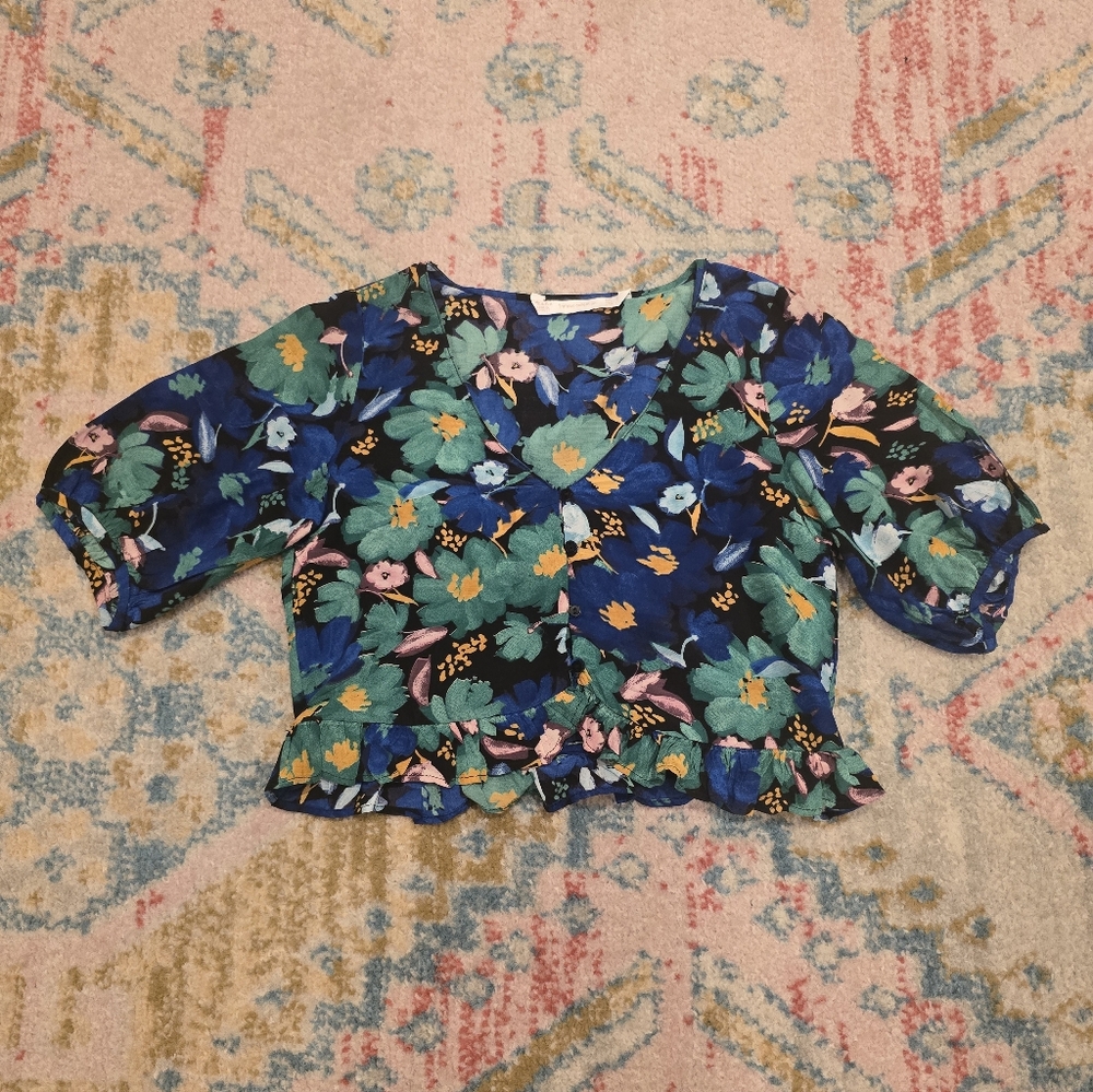 Zara Floral Crop Top